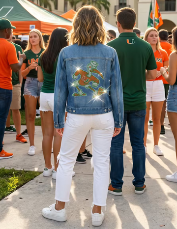 University Of Miami Sebastian Blue Denim Jacket