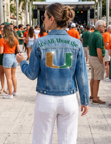 University Of Miami All About The U Blue Denim Jacket