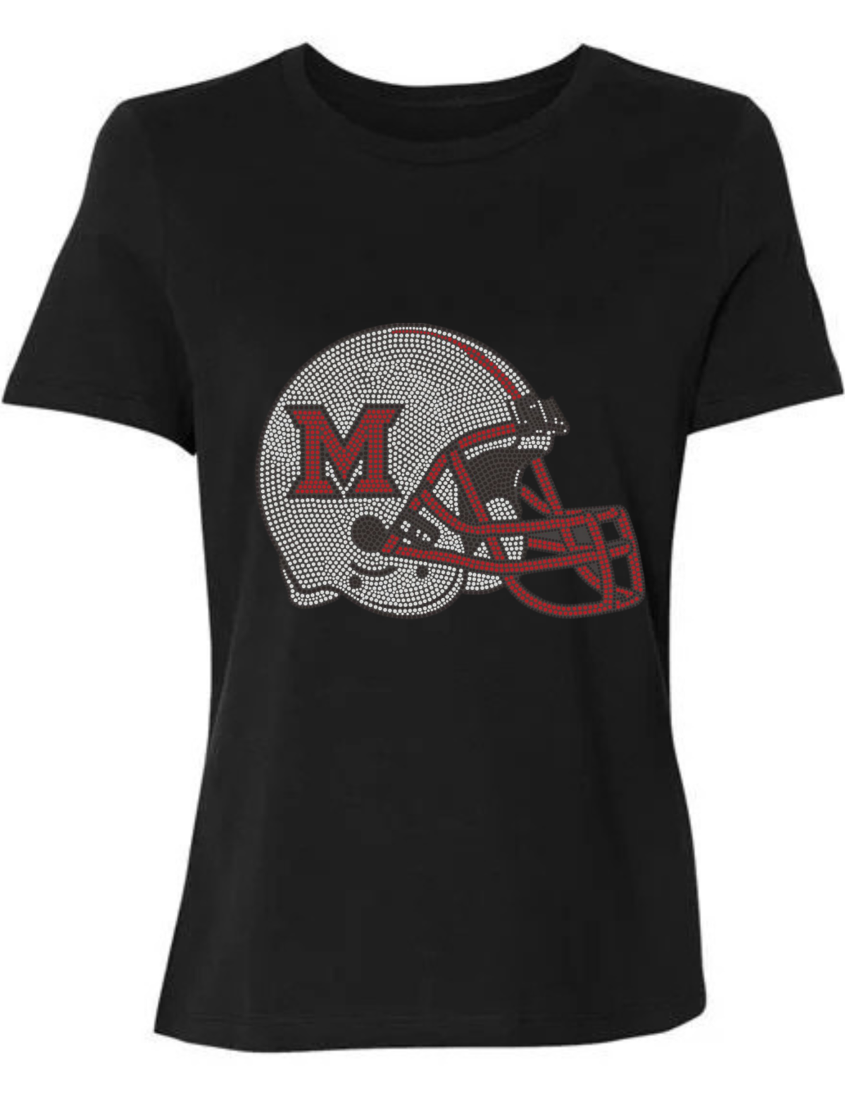 Miami of Ohio Helmet Black Crewneck Short Sleeve T-Shirt