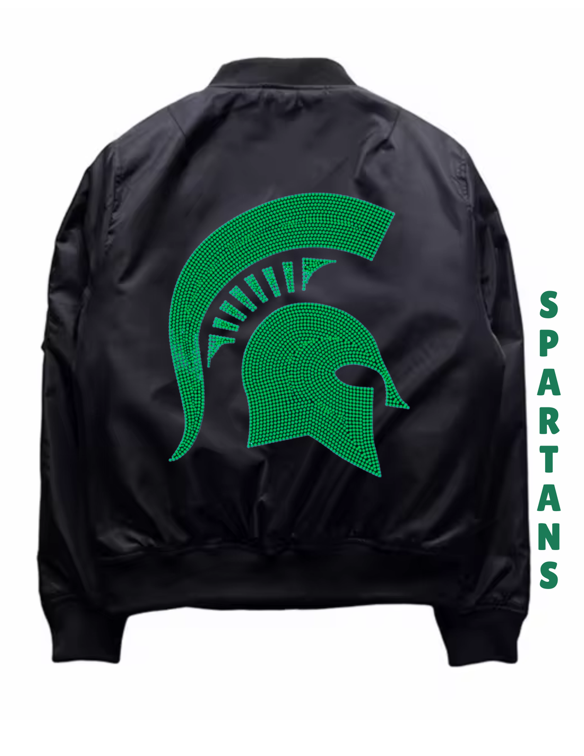 Michigan State Spartans Helmet Black Bomber