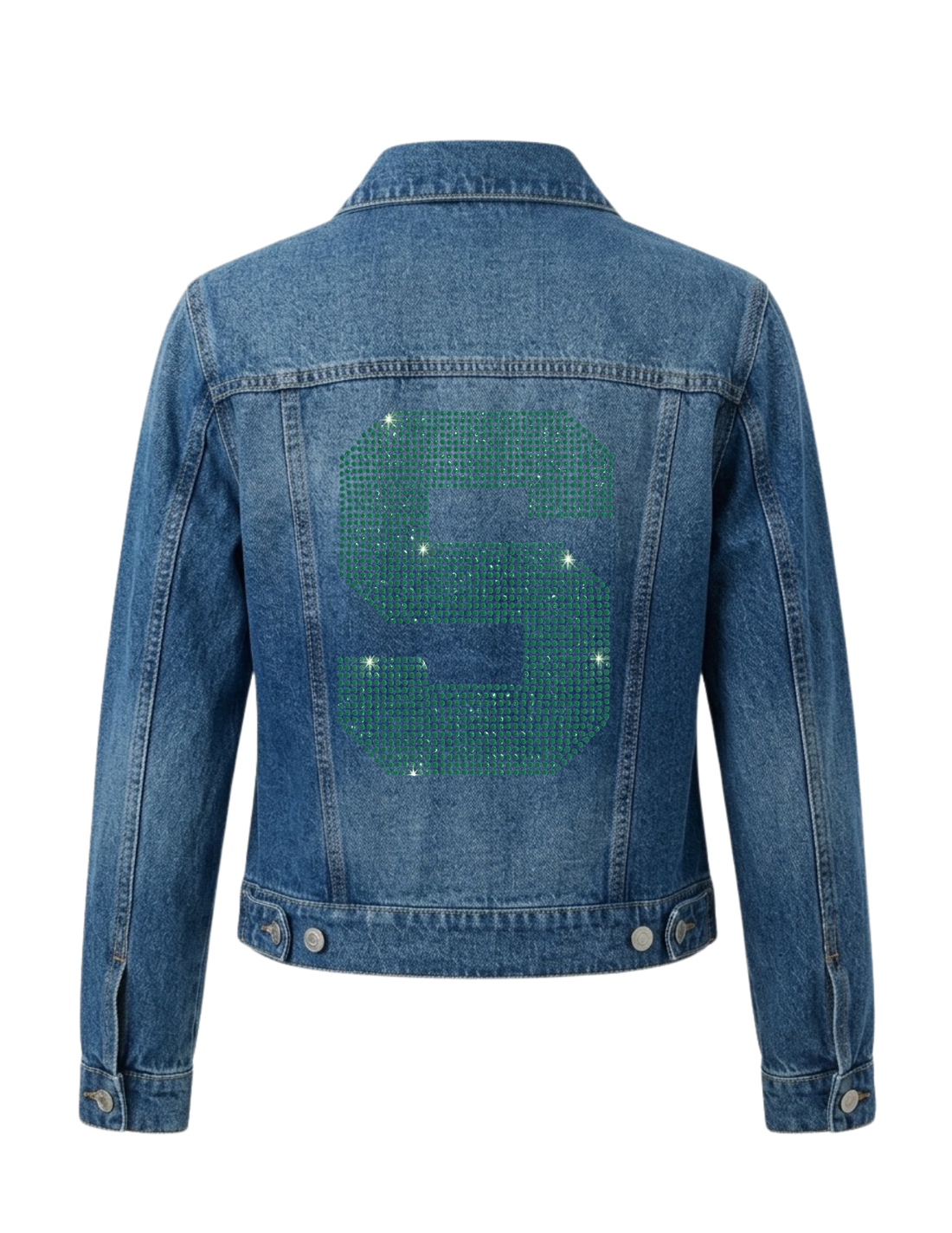 Michigan State Block S Blue Denim Jacket