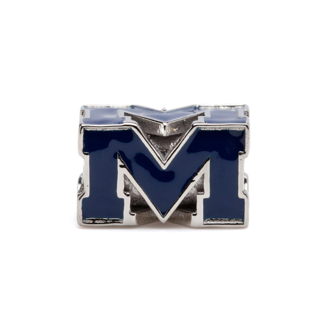 Ole Miss Bead Charm - Blue 4-Sided Block M