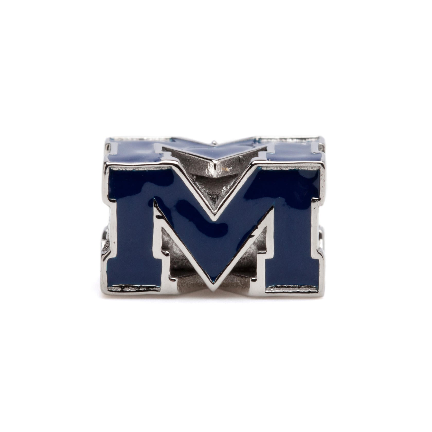 Ole Miss Bead Charm - Blue 4-Sided Block M