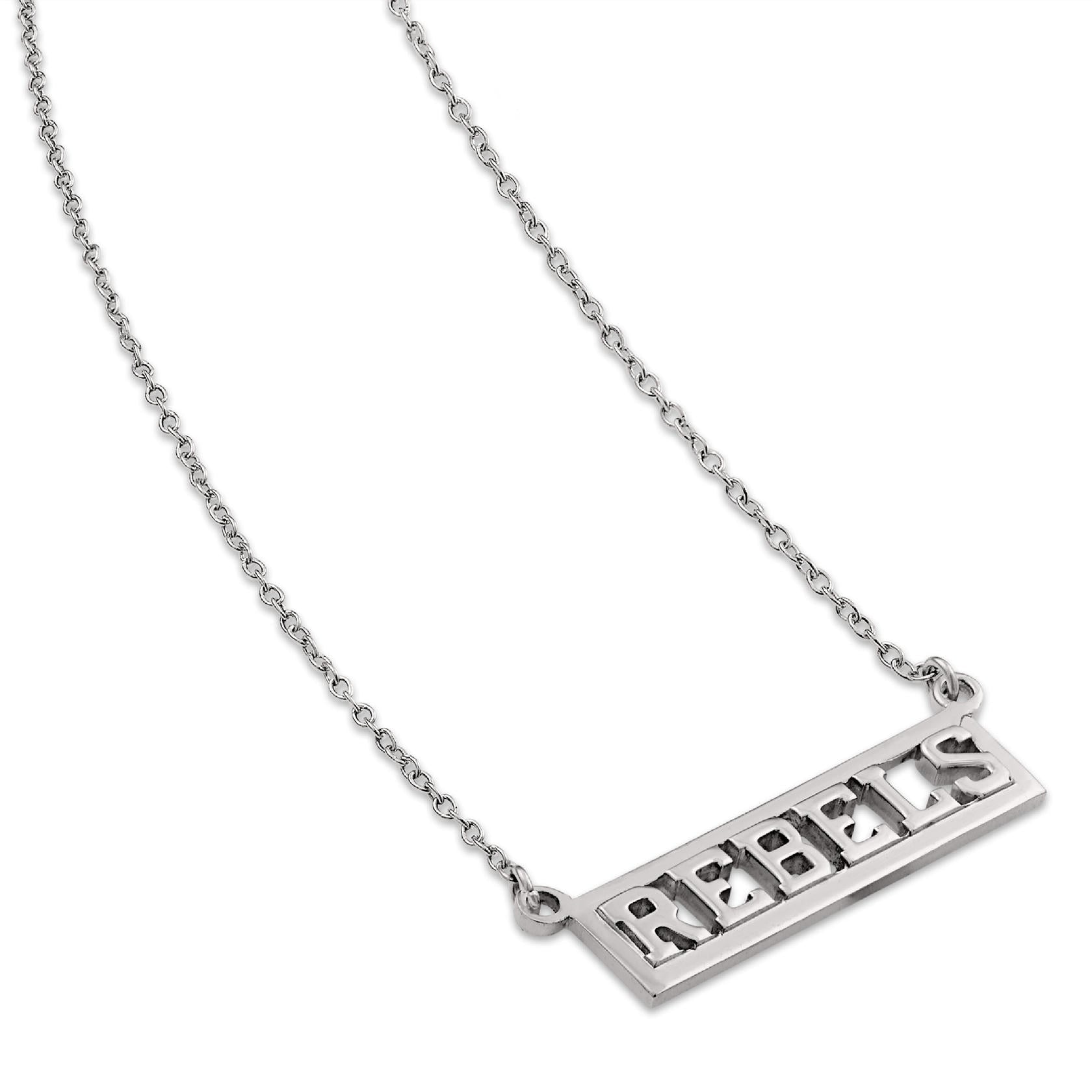 Ole Miss REBELS Script Bar Necklace