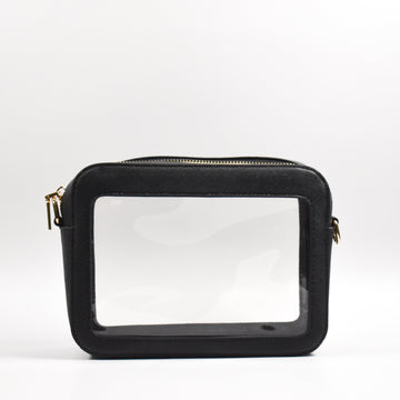 Michelle Clear Crossbody Handbag - Black