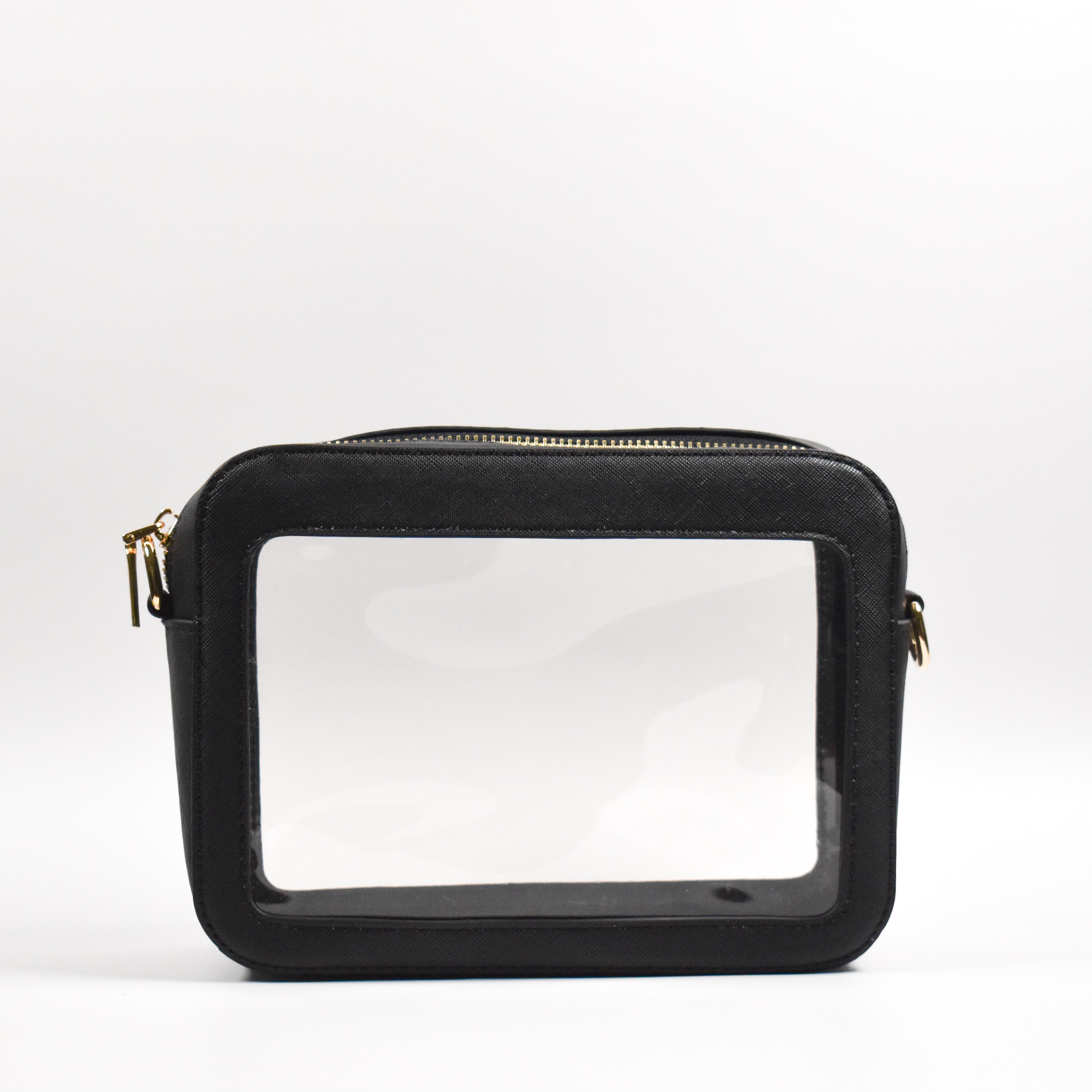 Michelle Clear Crossbody Handbag - Black
