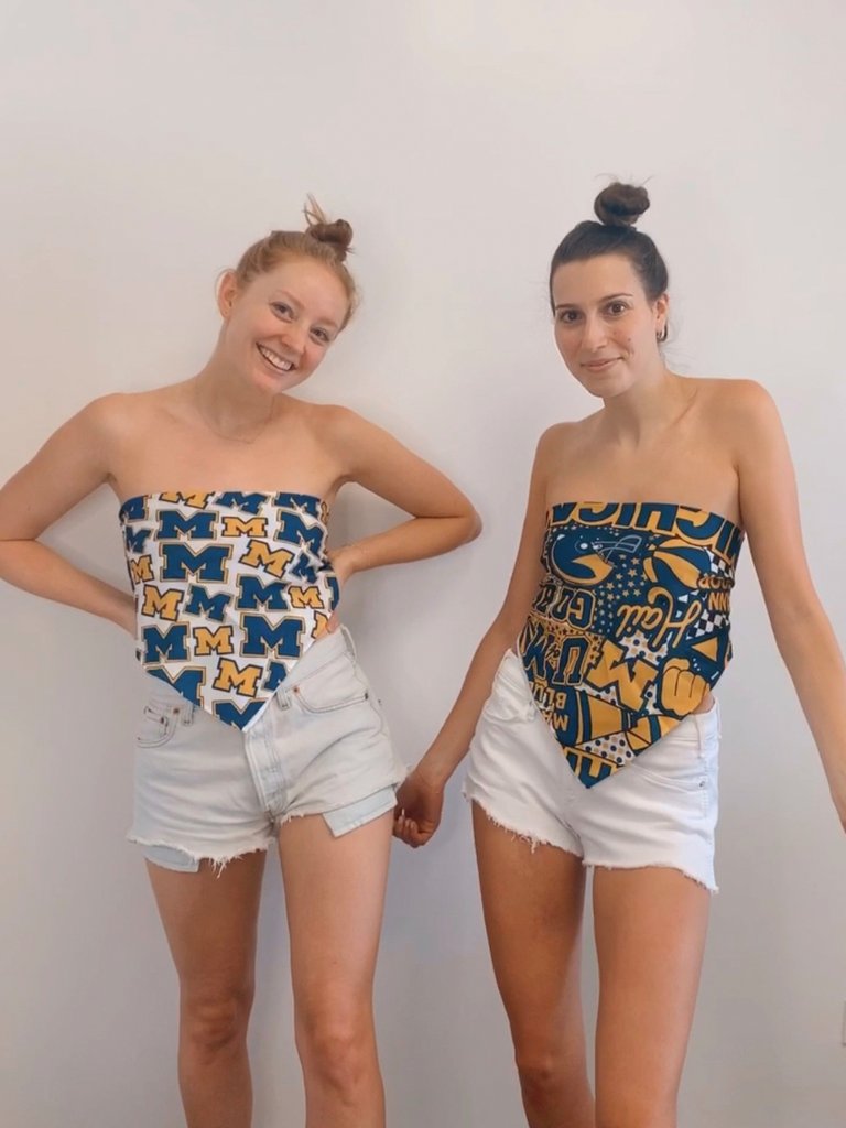 University of Michigan Pattern Bandana Top