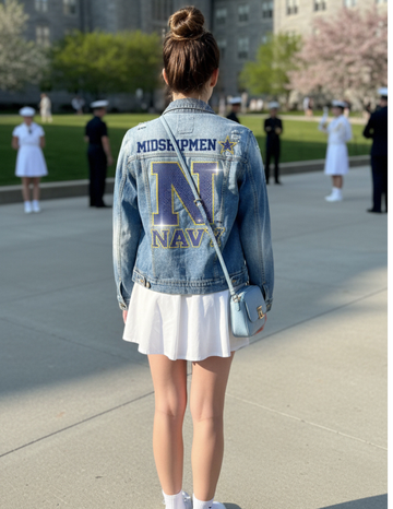 Game Day Jacket, Blue Denim, Naval Academy Midshipmen Navy N