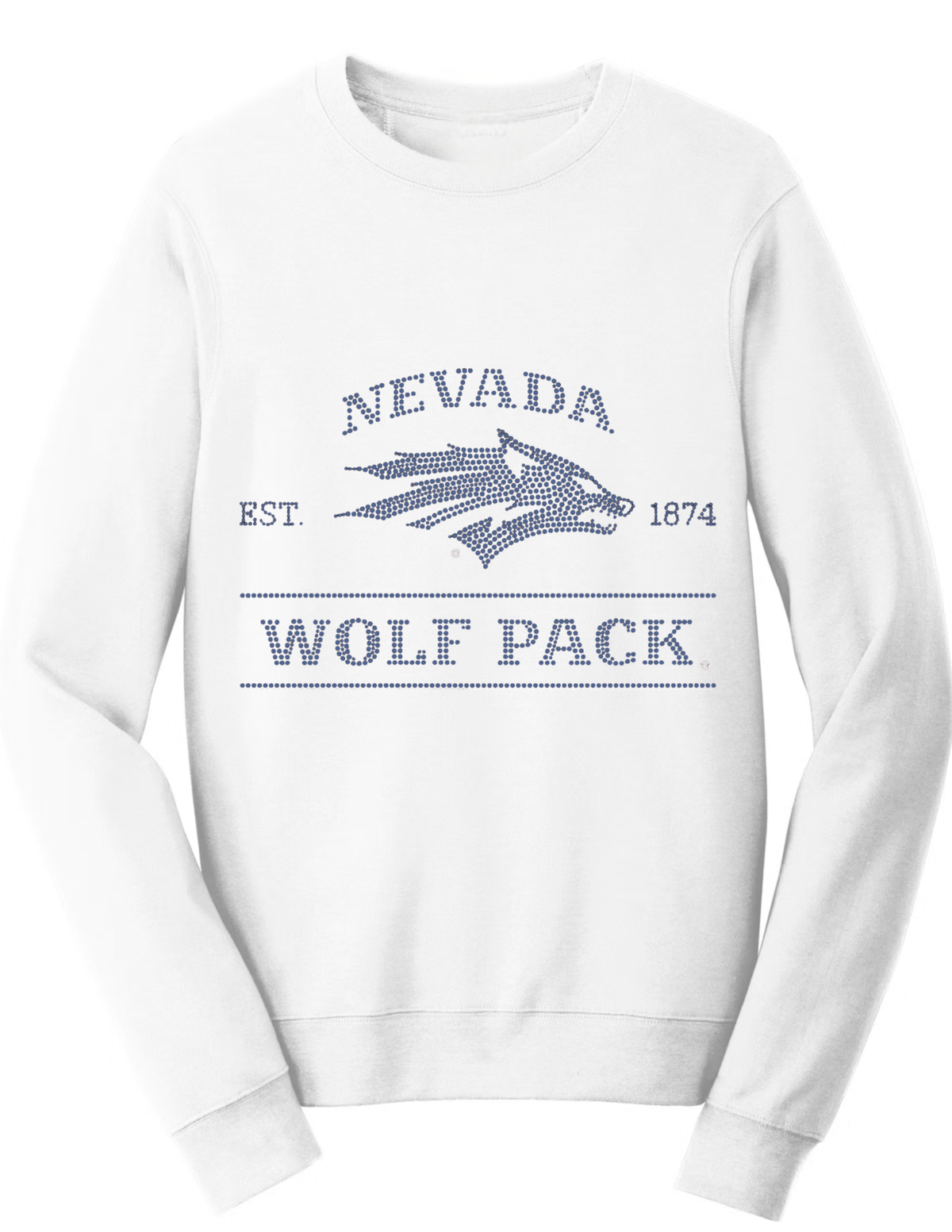 University of Nevada Est 1874 White Crewneck Sweatshirt