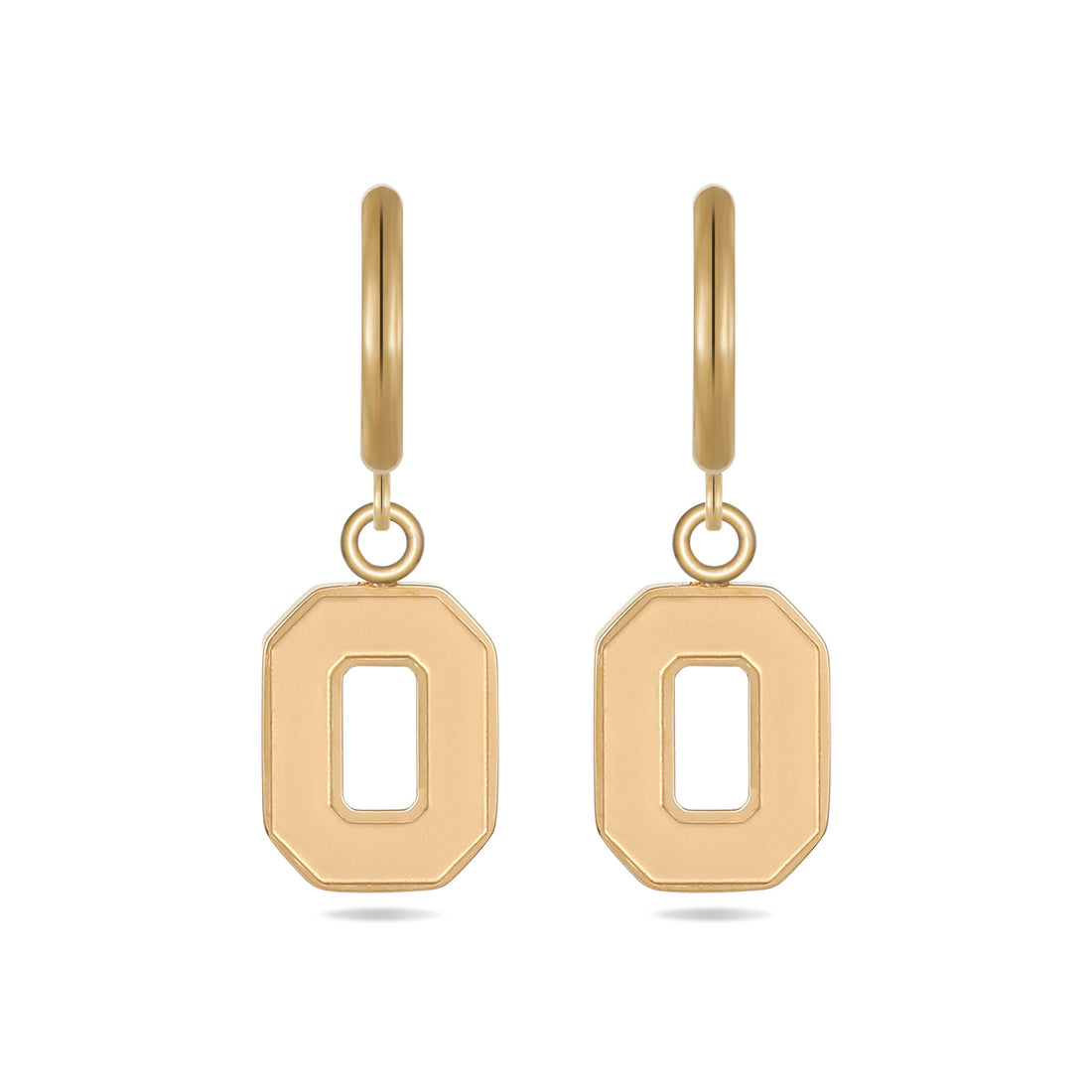 Ohio State Block O Huggie Hoops - Gold Finish
