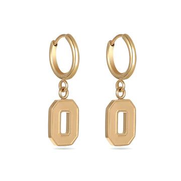 Ohio State Block O Huggie Hoops - Gold Finish