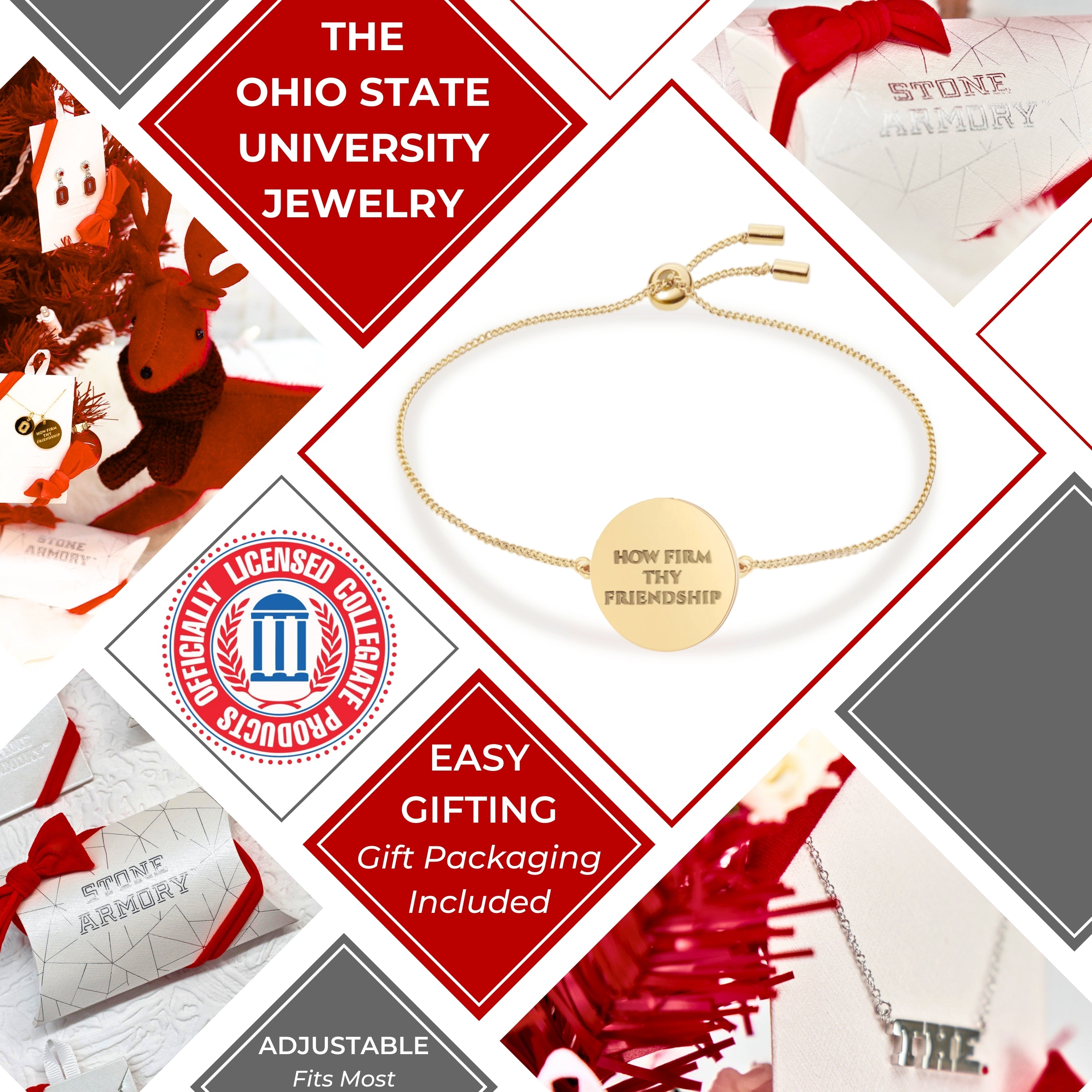 Ohio State Mantra Bracelet - 18K Gold Dipped