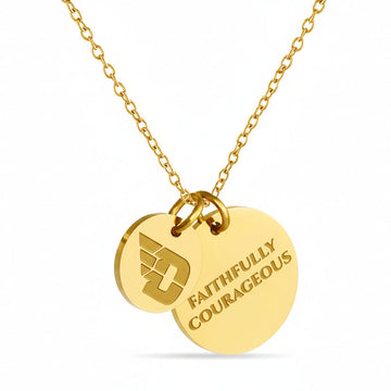 Dayton Flyers Coin Charm Necklace - 18K Gold Dipped