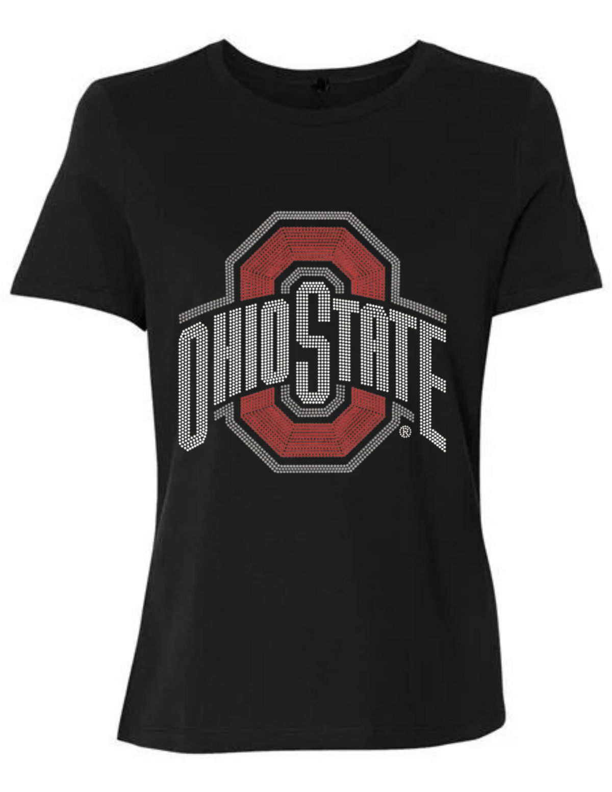 Ohio State Red O Black Crewneck T-Shirt