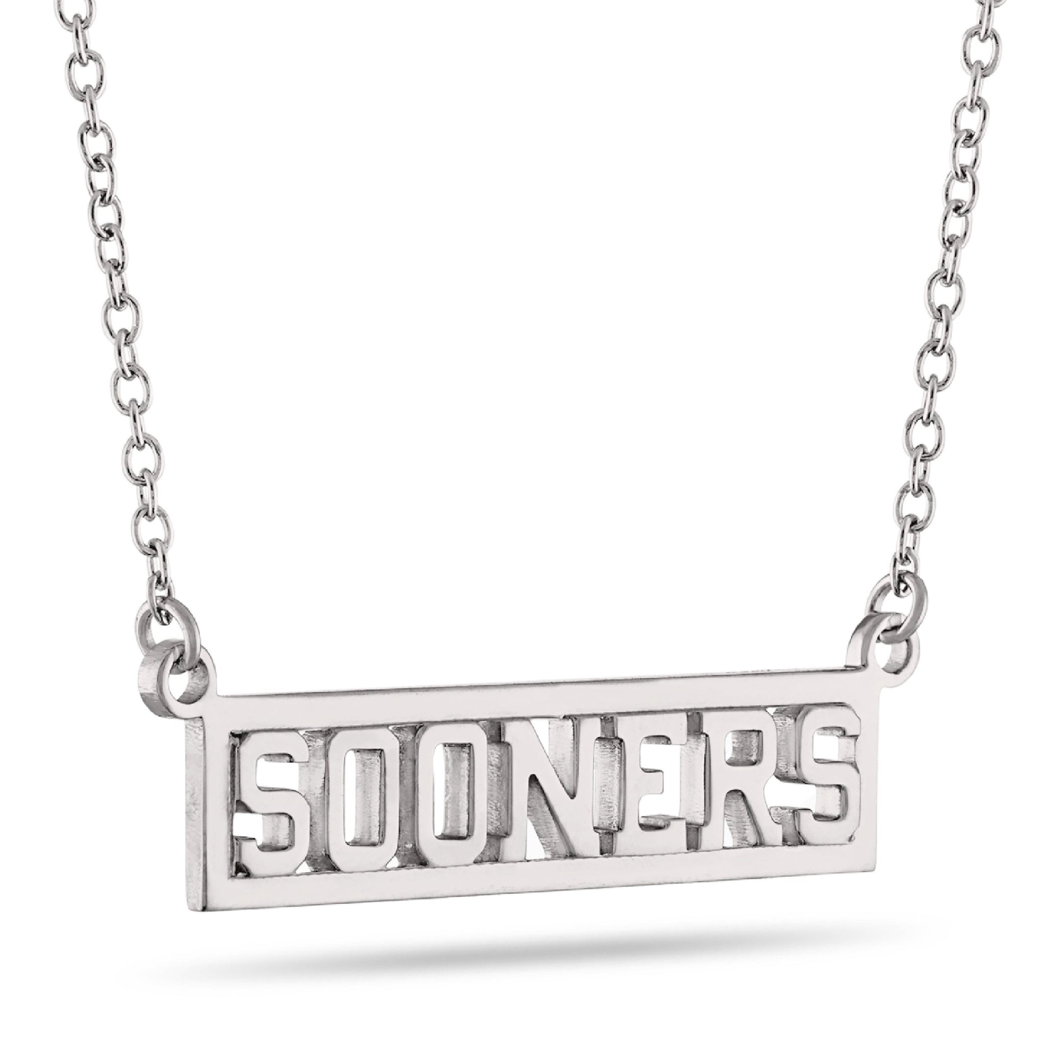 Oklahoma SOONERS Script Bar Necklace