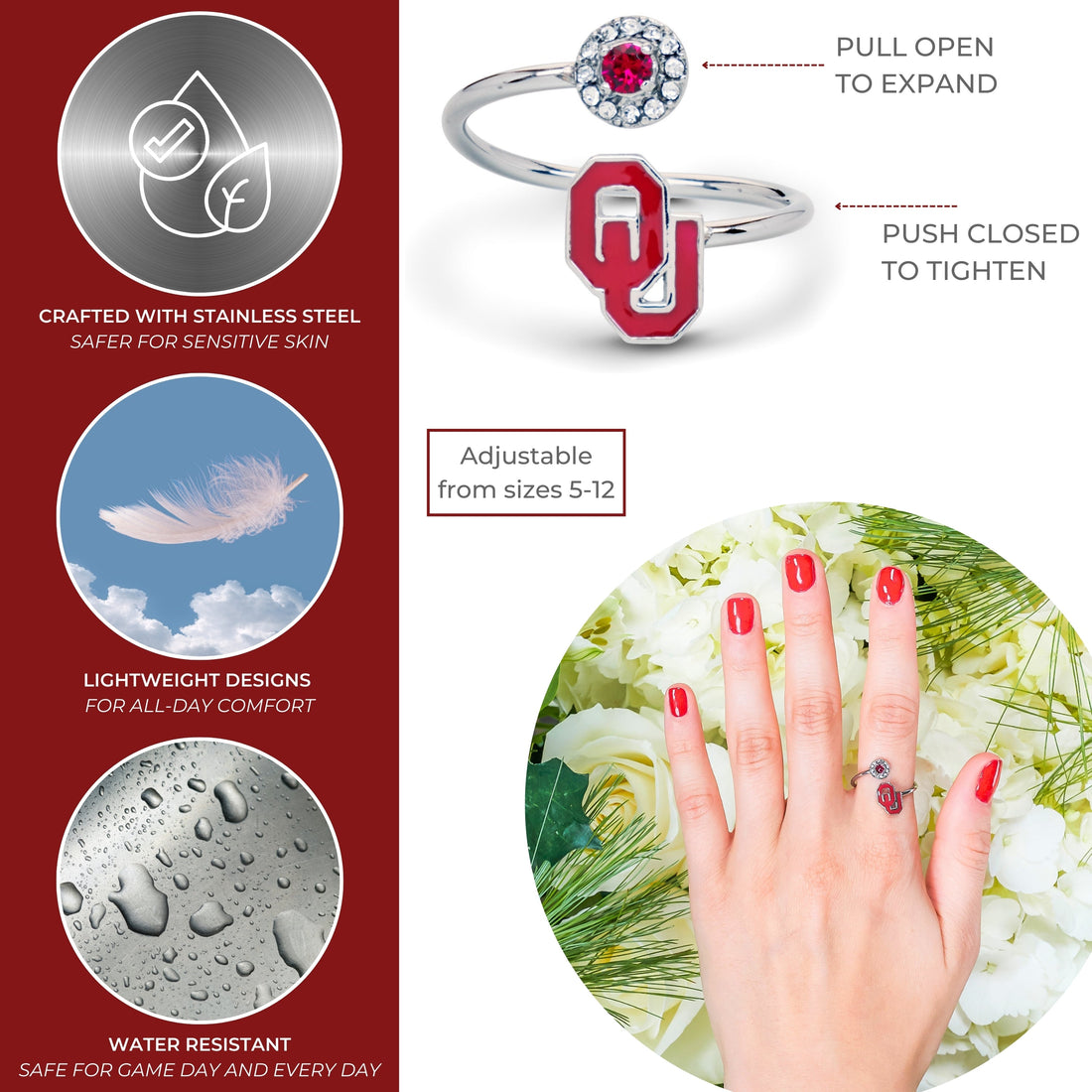 Oklahoma Adjustable Ring
