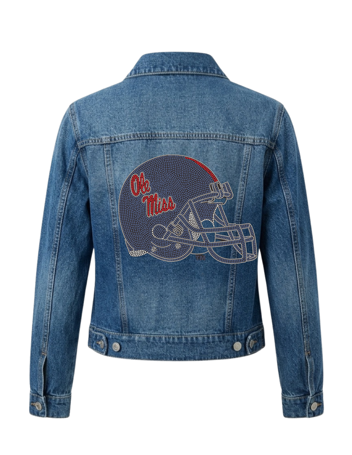 University of Mississippi Helmet Blue Denim Jacket