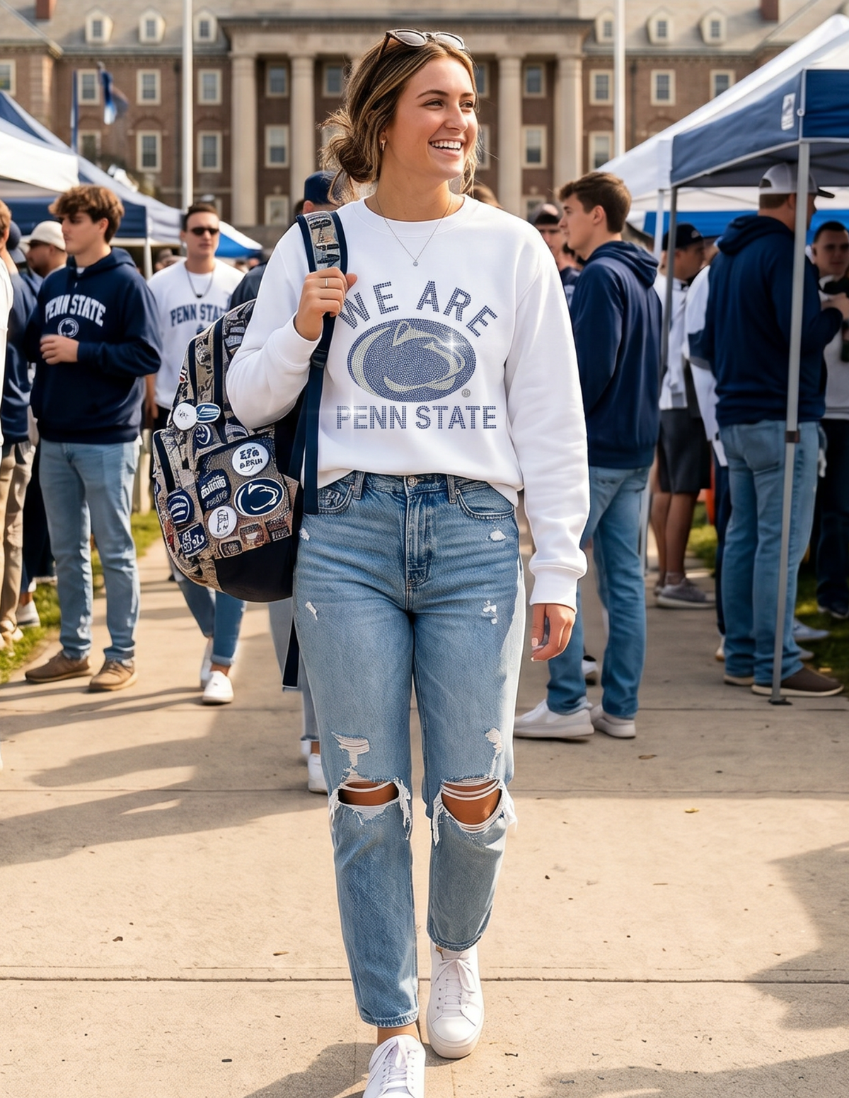 Penn State We Are White Crewneck Sweatshirt