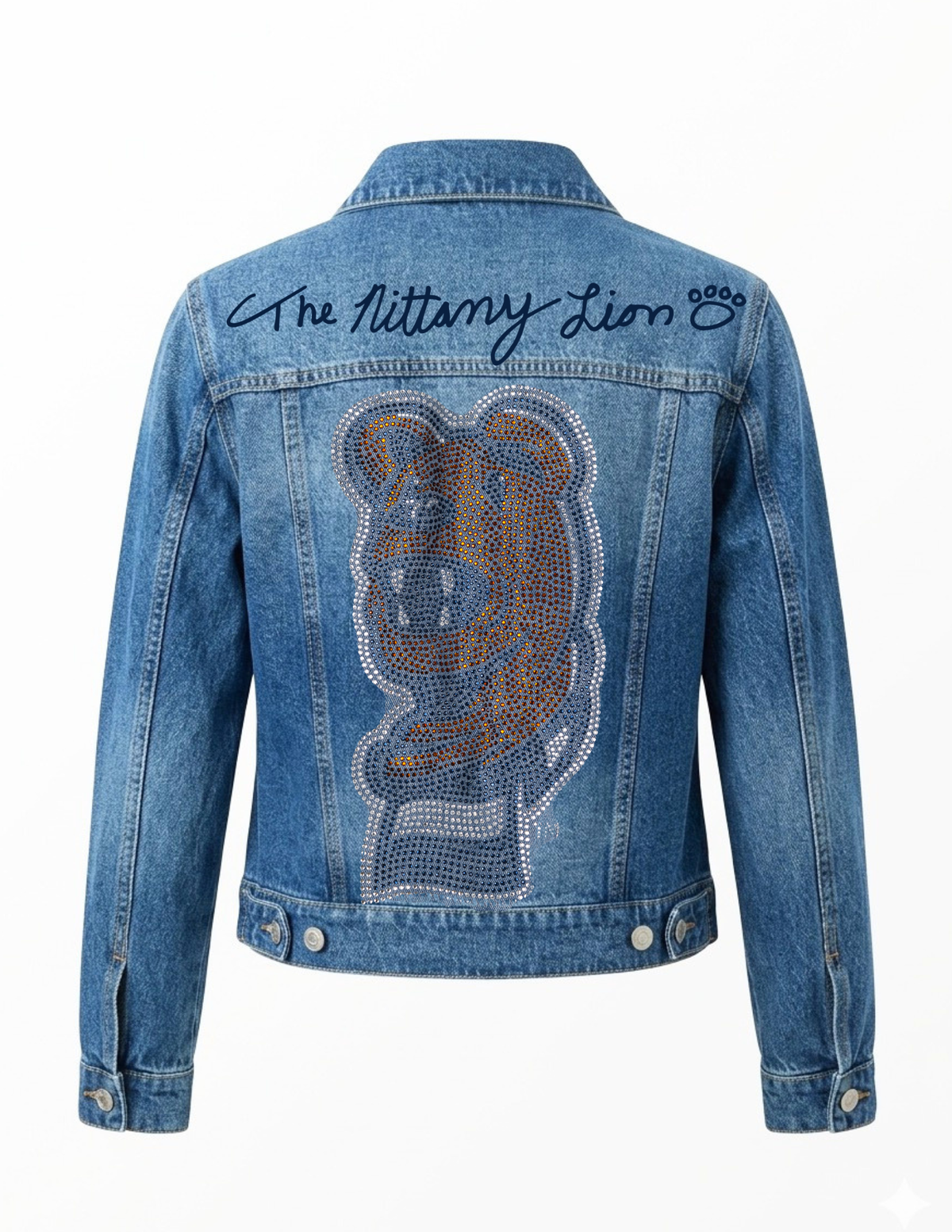 Game Day Jacket, Denim, Penn State The Nittany Lion Mascot Head