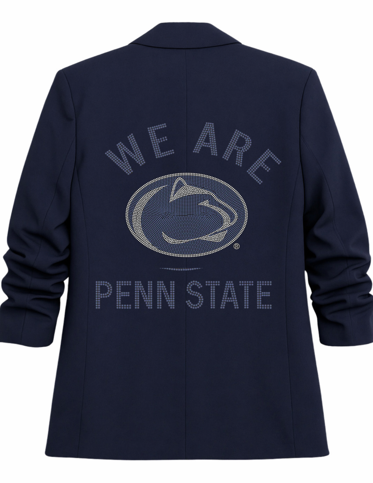 Penn State We Are Nittany Lion Navy Ruched Sleeve Blazer