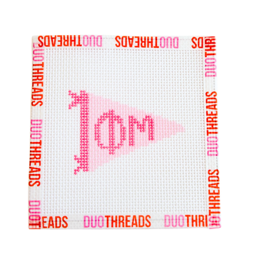Phi Mu Sorority Pennant Needlepoint Canvas