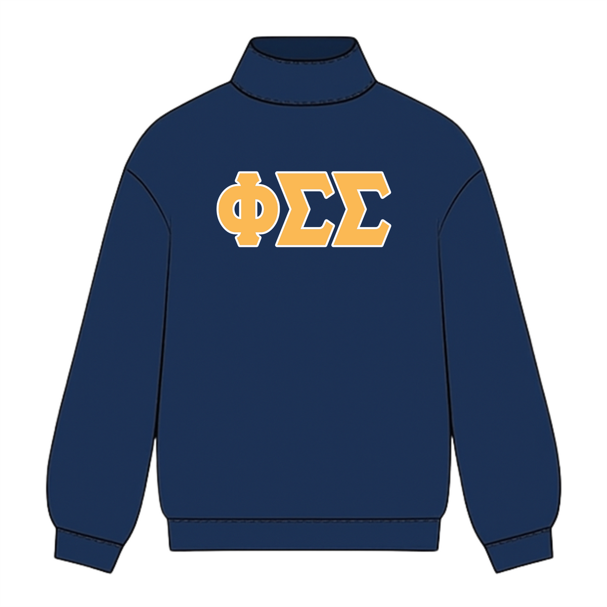 Classic Twill Sorority Embroidered Mock Neck