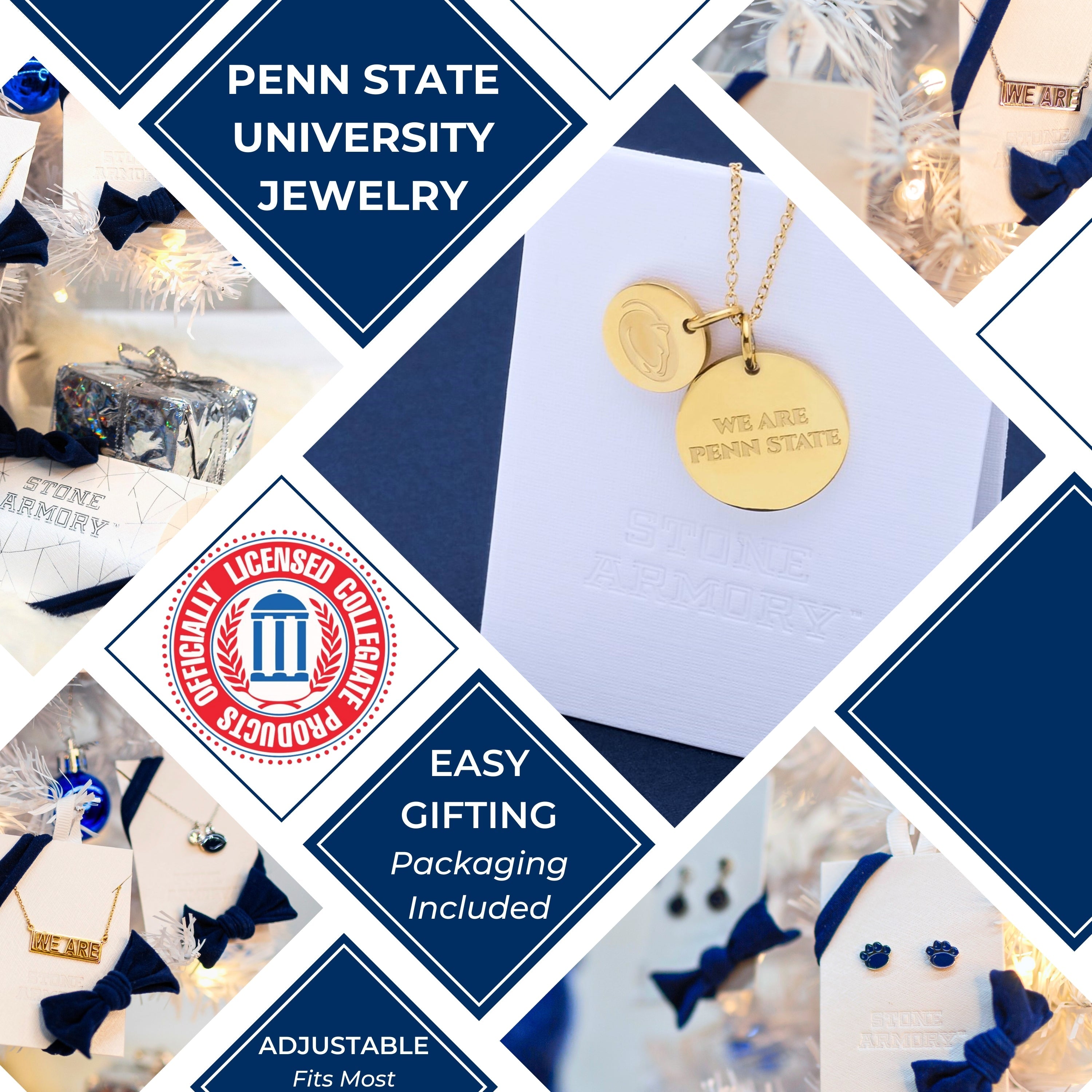 We Are Penn State Necklace 18K Gold Coated
