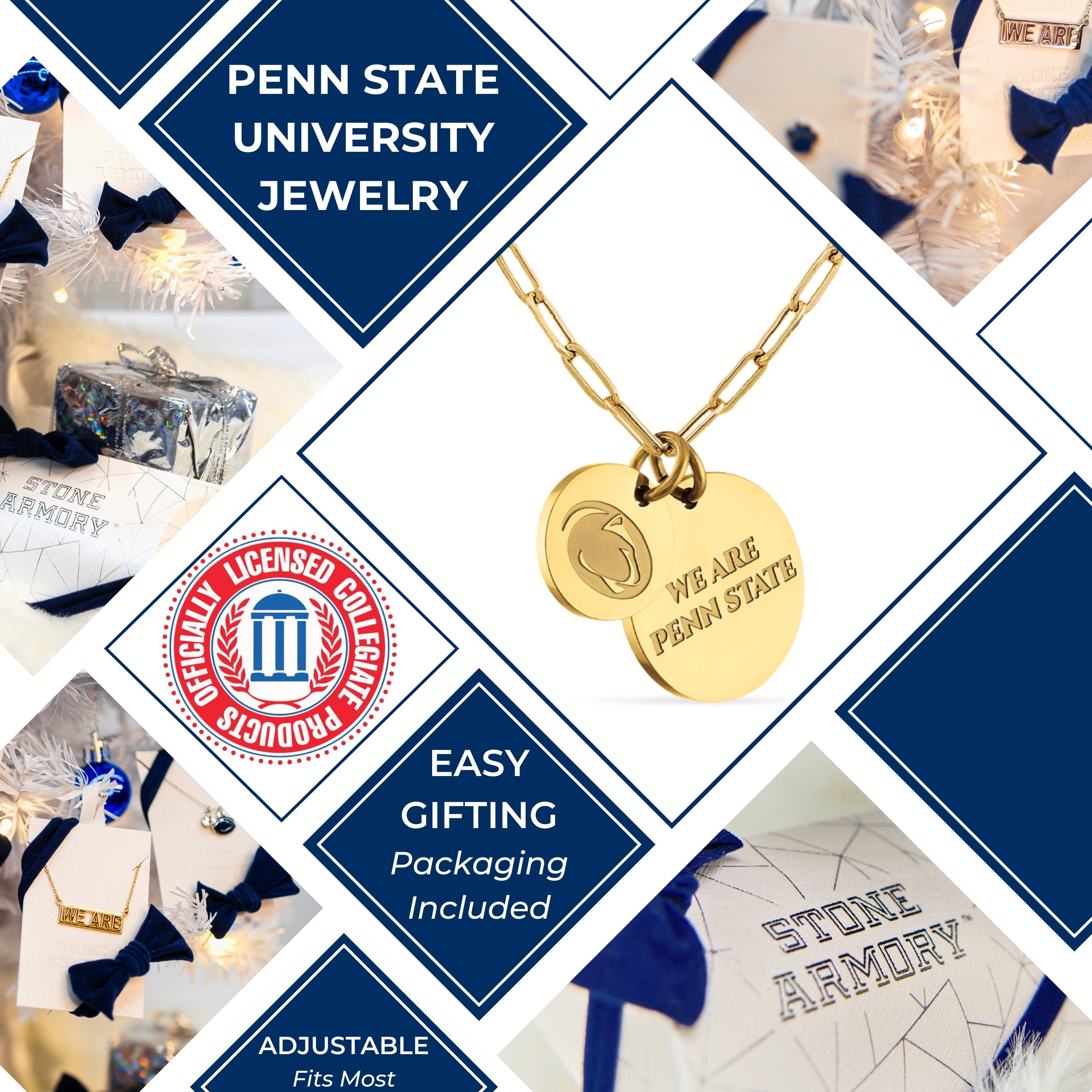 Penn State Paperclip Necklace