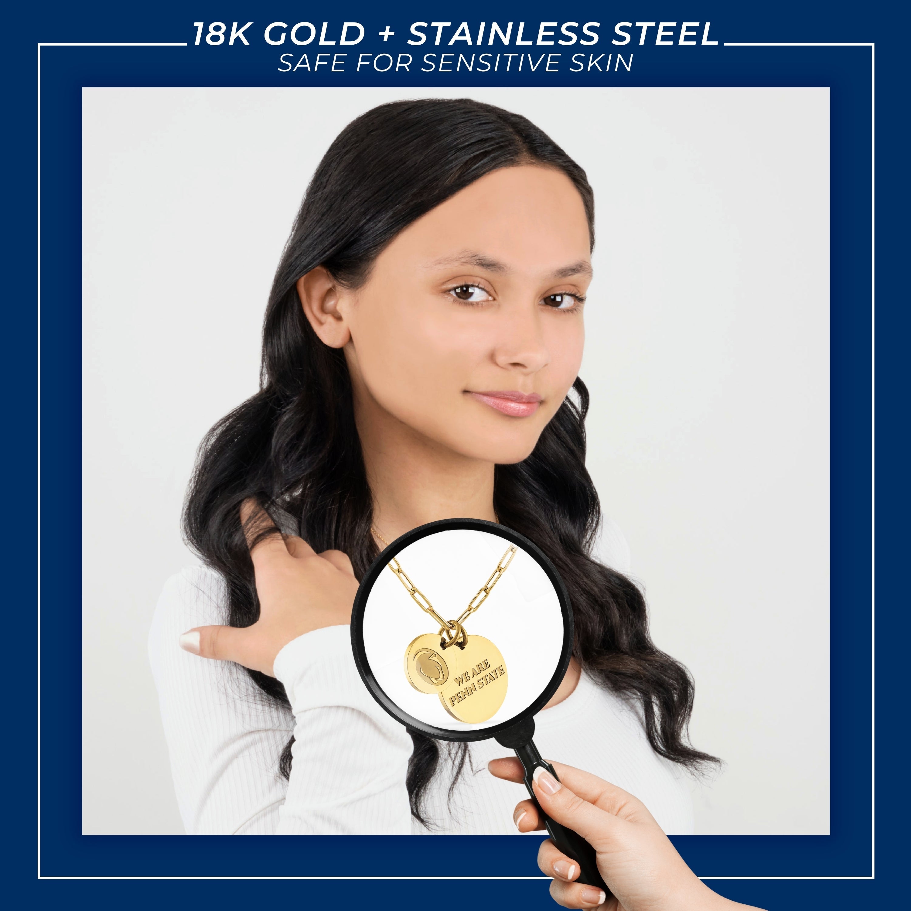 Penn State Paperclip Necklace