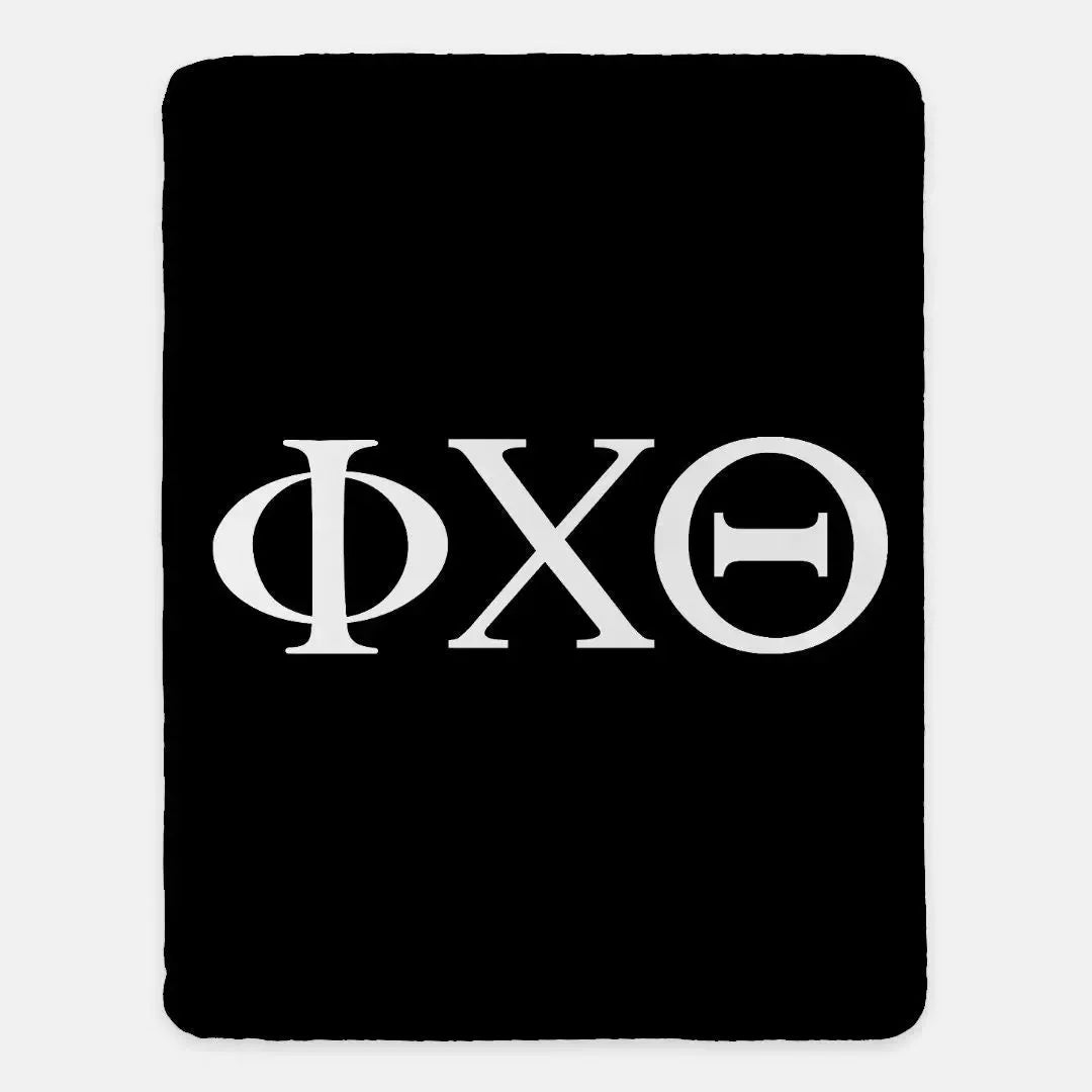 Phi Chi Theta XL 60x80 Sherpa Blanket - Black