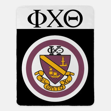 Phi Chi Theta XL 60x80 Sherpa Blanket - Bullseye