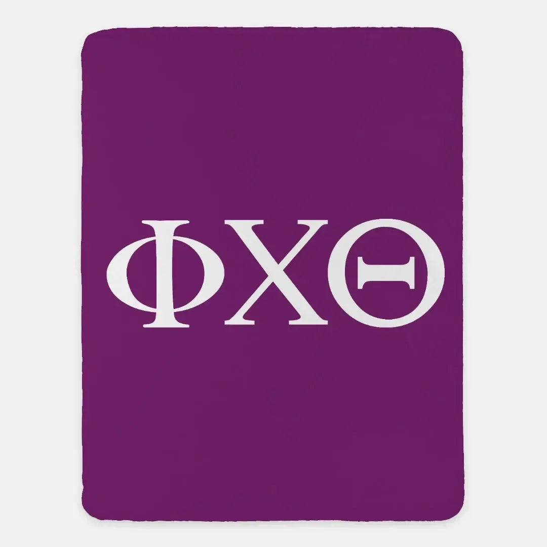 Phi Chi Theta XL 60x80 Sherpa Blanket - Purple Primary