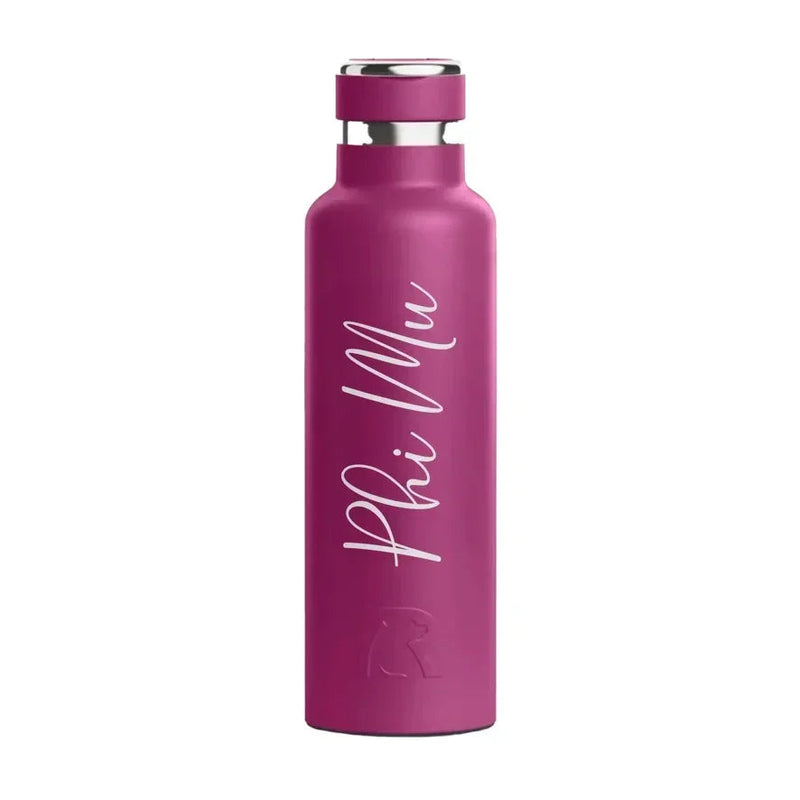 Phi Mu RTIC 20 oz Ceramic Lined Water Bottle Tumbler - Script