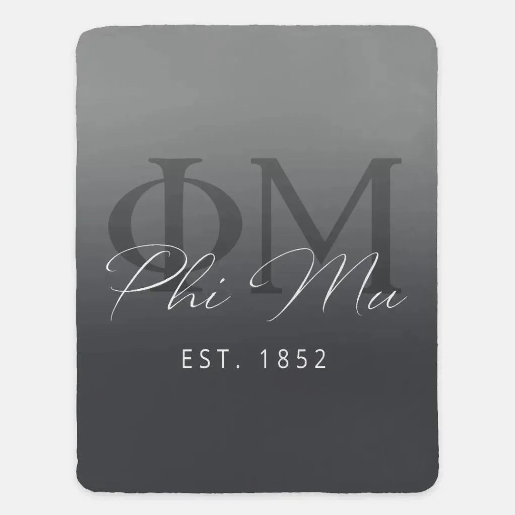 Phi Mu XL 60x80 Sherpa Blanket Gradient