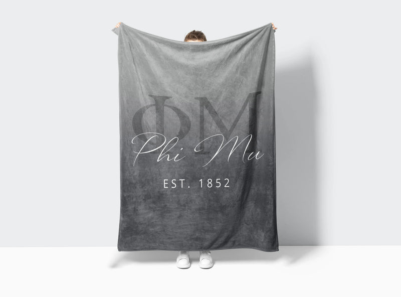 Phi Mu XL 60x80 Sherpa Blanket Gradient