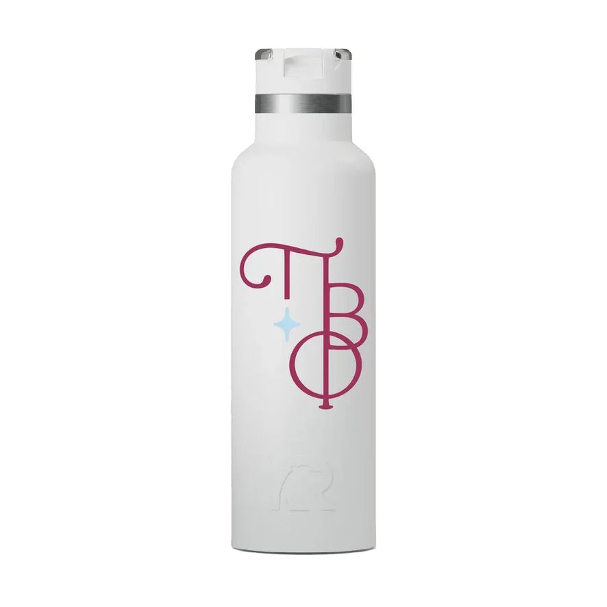 Pi Beta Phi Greek Letters RTIC 20 oz Ceramic Lined Water Bottle Tumbler - UV Print