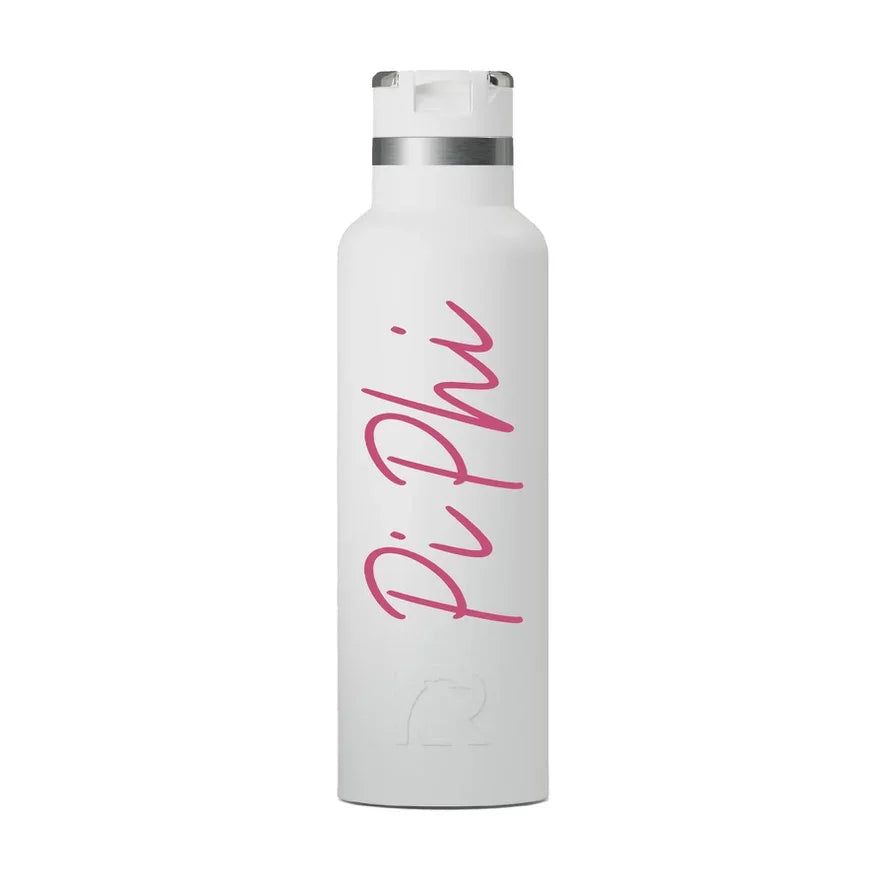 Pi Phi RTIC 20 oz Ceramic Lined Water Bottle Tumbler - UV Print