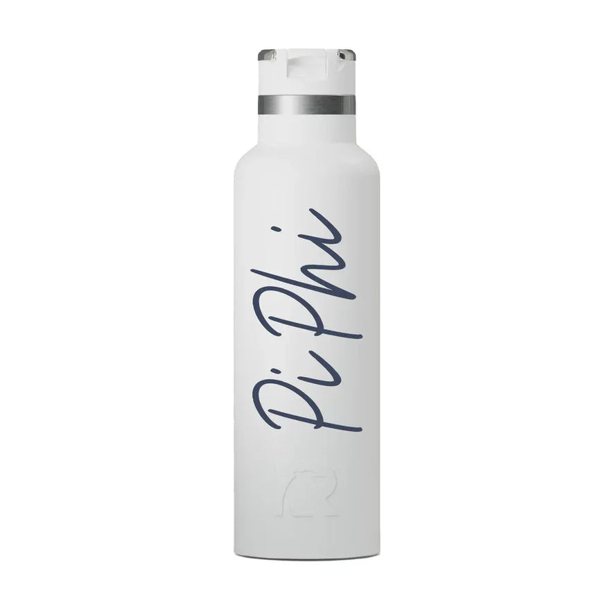Pi Phi RTIC 20 oz Ceramic Lined Water Bottle Tumbler - UV Print