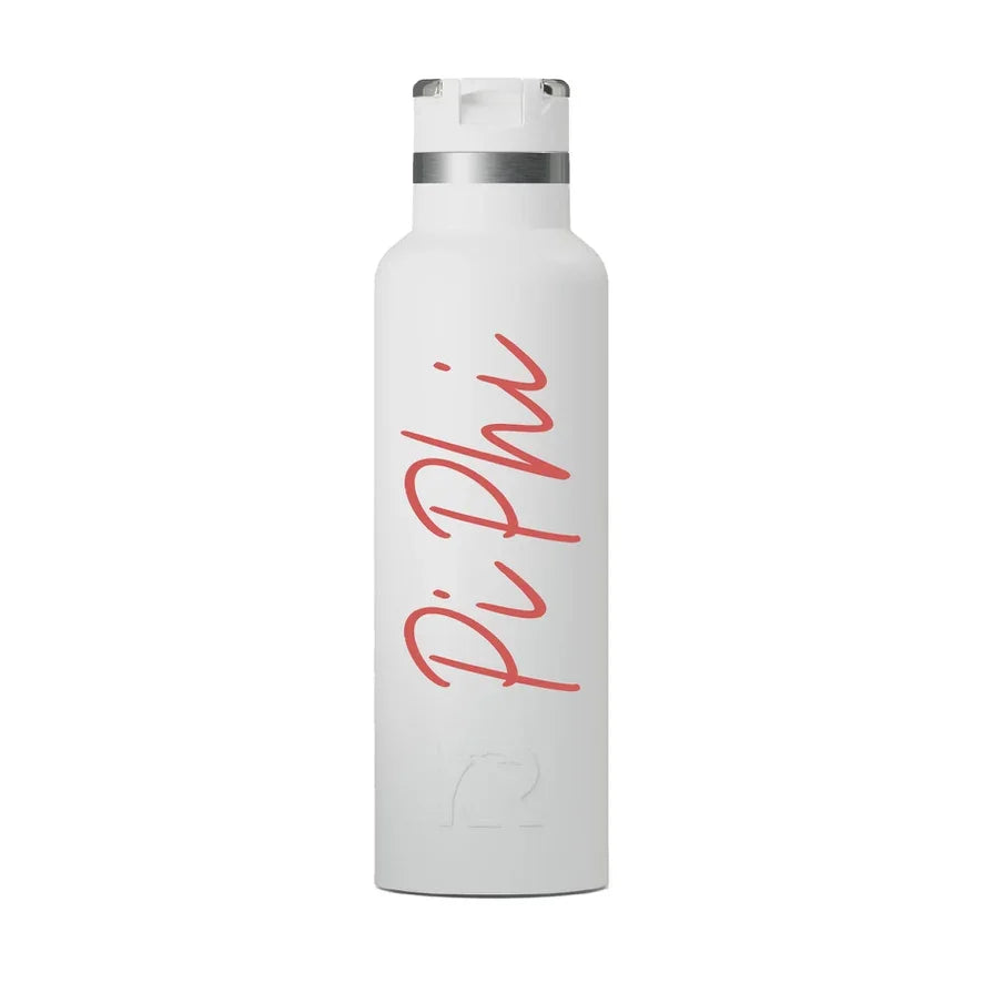 Pi Phi RTIC 20 oz Ceramic Lined Water Bottle Tumbler - UV Print