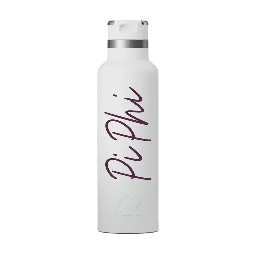 Pi Phi RTIC 20 oz Ceramic Lined Water Bottle Tumbler - UV Print