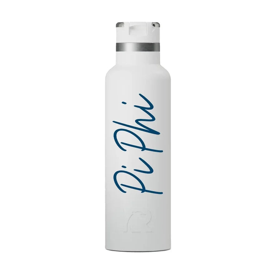 Pi Phi RTIC 20 oz Ceramic Lined Water Bottle Tumbler - UV Print