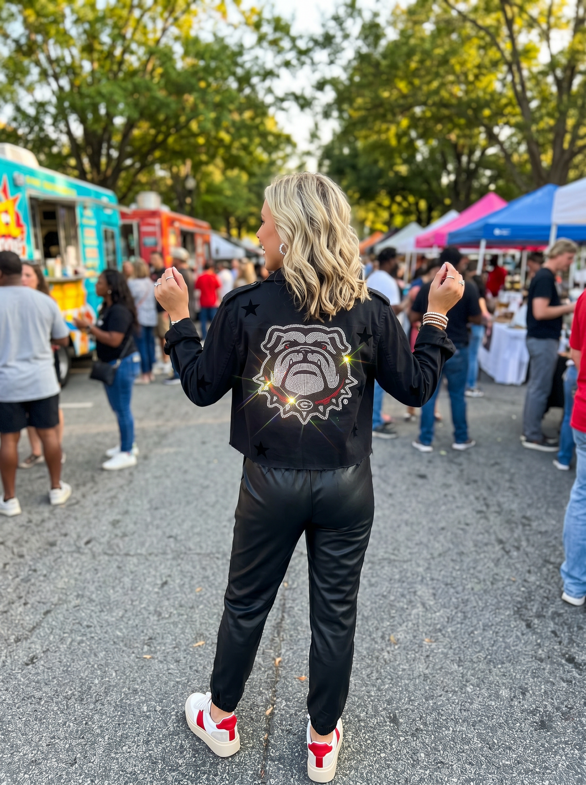 University of Georgia Bulldog Logo Black Shacket