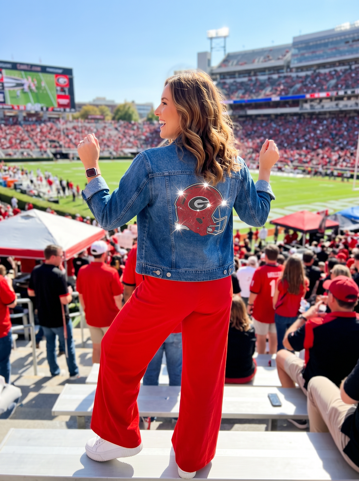University of Georgia Helmet Blue Denim Jacket