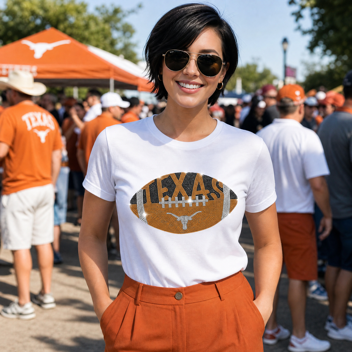 University of Texas-Austin Football White Short Sleeve T-Shirt