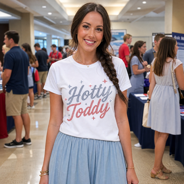 University of Mississippi Hotty Toddy Script White Crewneck T-Shirt