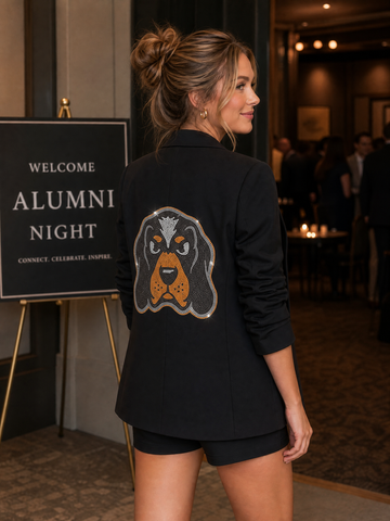 Tennessee Vols Smokey Black Ruched Blazer
