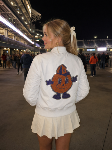 Syracuse University Otto White Bomber Jacket