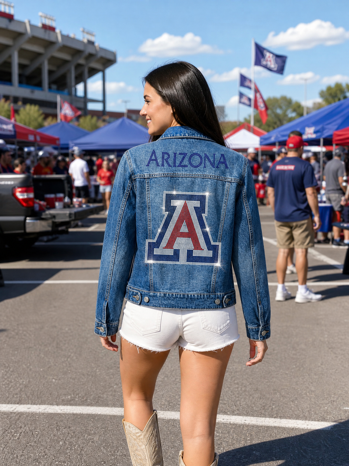 University of Arizona Block A Blue Denim Jacket