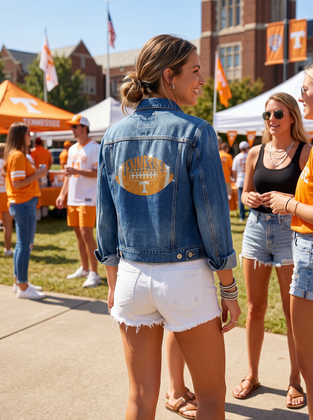 Tennessee Vols Football Blue Denim Jacket
