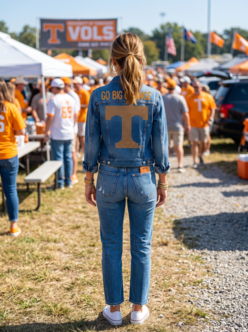 Tennessee Vols Go Big Orange & T Blue Denim Jacket